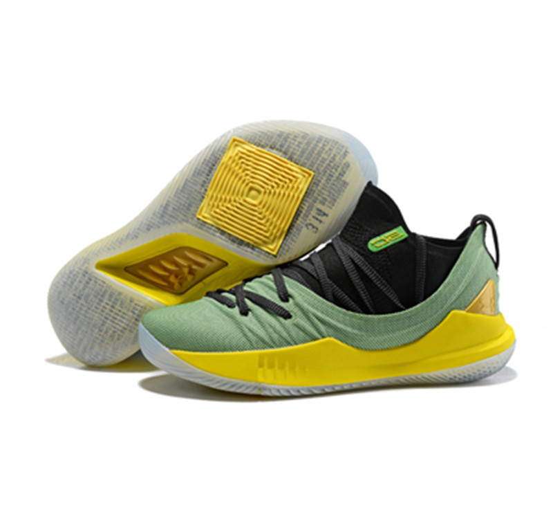 Curry 5 Shoes green Yellow